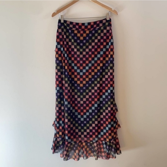 Anthropologie Farm Rio Ruffled Maxi Skirt, Small - Picture 6 of 10